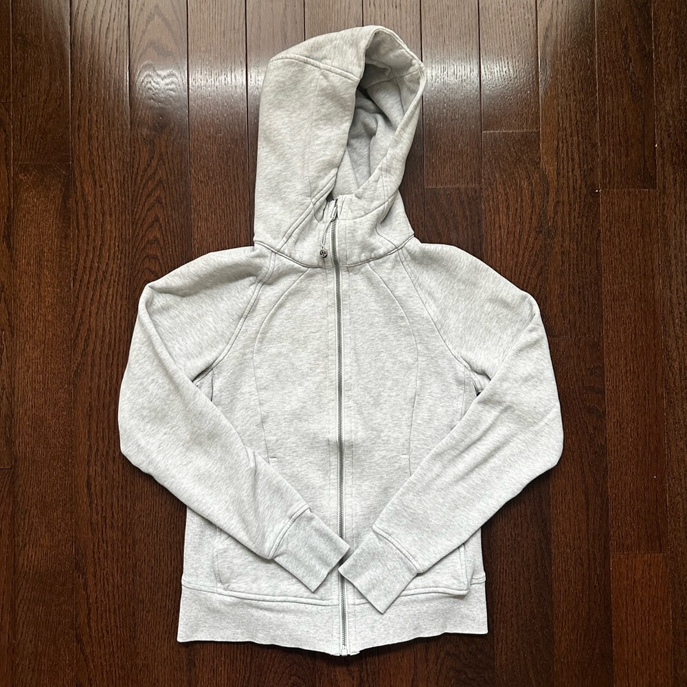 EUC Lululemon Scuba Light Grey Hoodie size 6